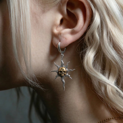 SOLAR FLAME SKULL EARRINGS