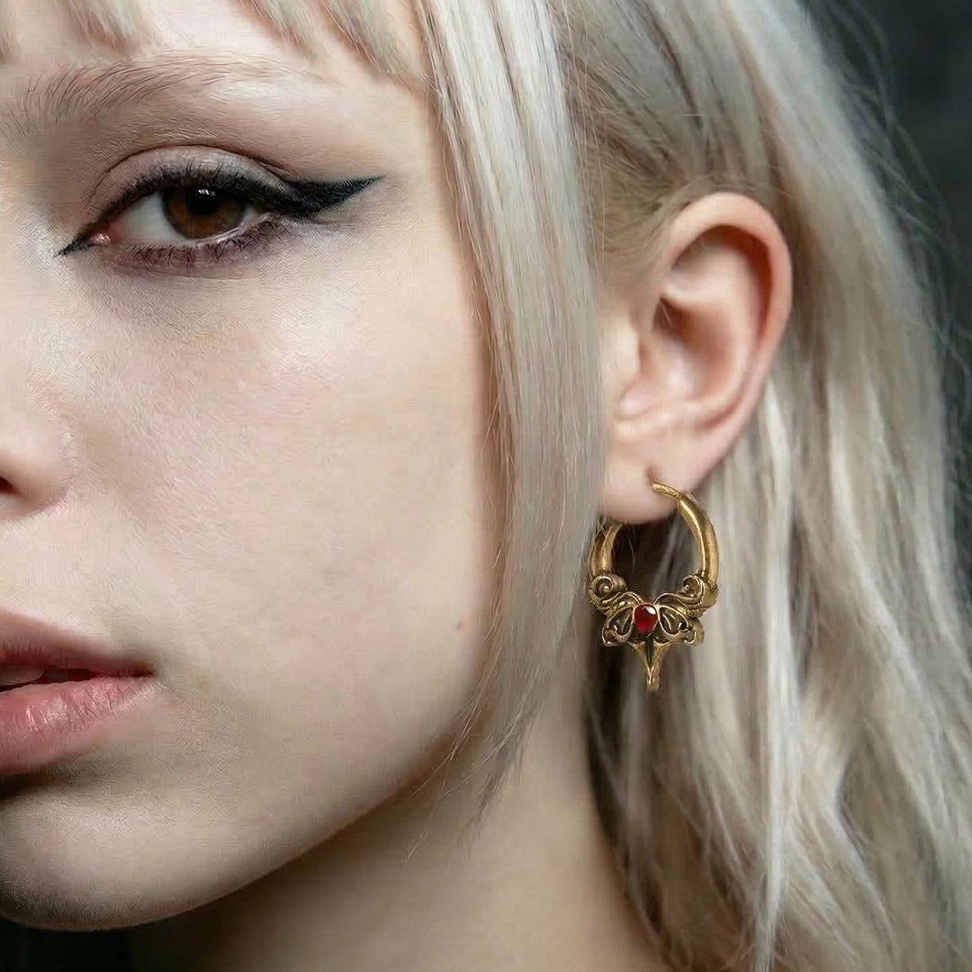 CRIMSON WING EARRINGS