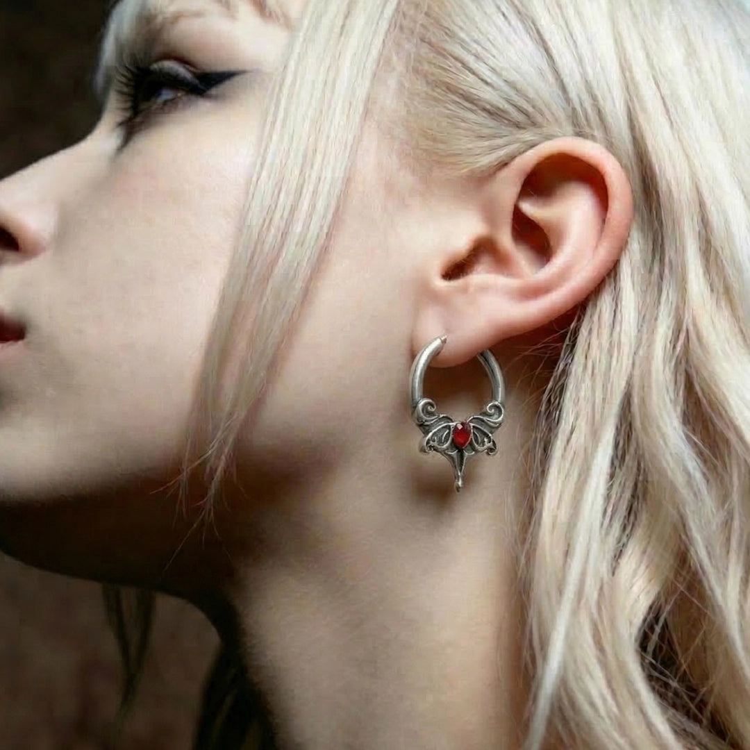 CRIMSON WING EARRINGS