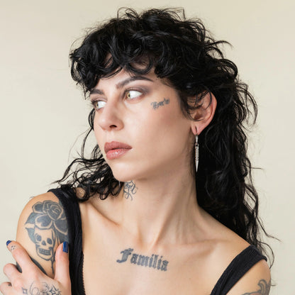 THORN DROP HOOPS EARRINGS