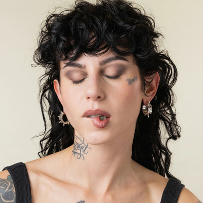 CROWN SPIRE HOOPS EARRINGS