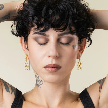 SPIRE AXIS STUD EARRINGS