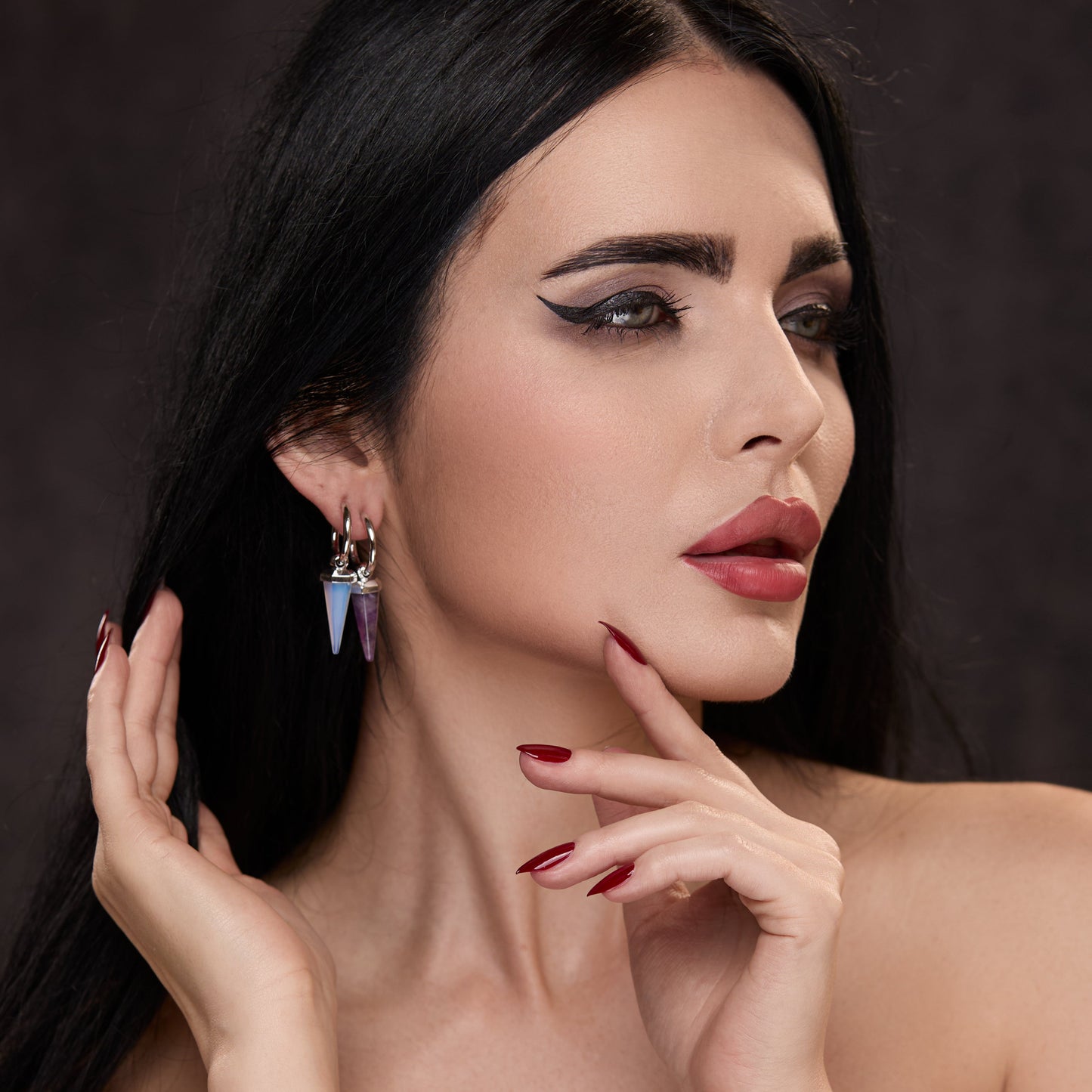 CRYSTAL PRISMATIC EARRINGS