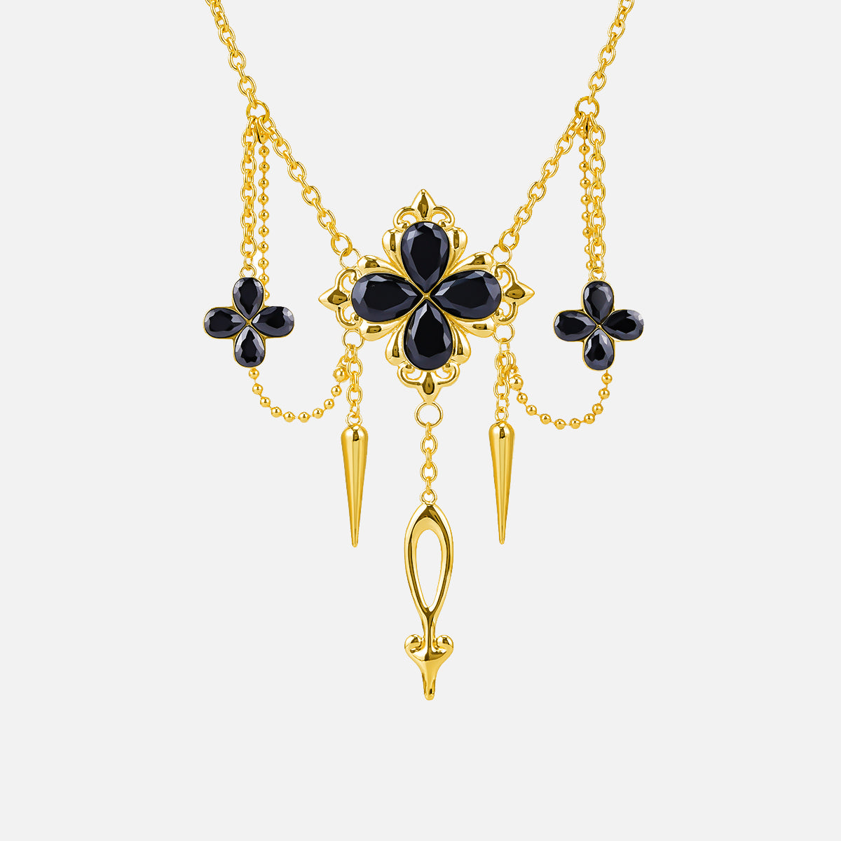 MIDNIGHT CLOVER NECKLACE
