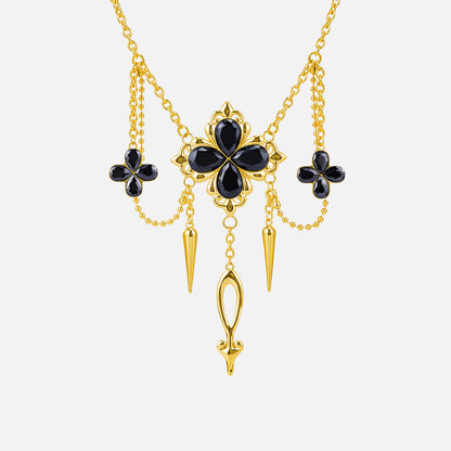 MIDNIGHT CLOVER NECKLACE
