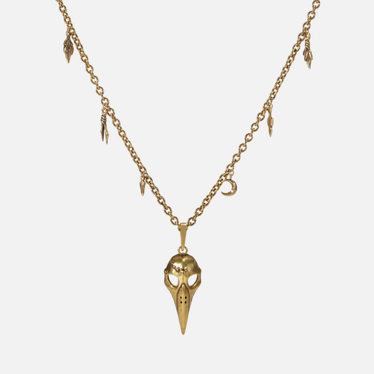 AUGUR SKULL NECKLACE (GOLD)