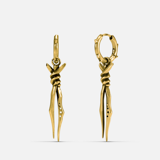 BOUND TWIN EARRINGS (GOLD)