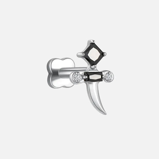 CRYSTAL DAGGER FLATBACK STUD