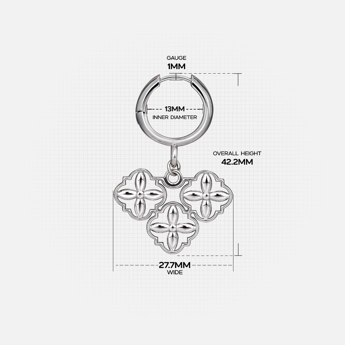 GOTHIC QUATREFOIL EARRINGS