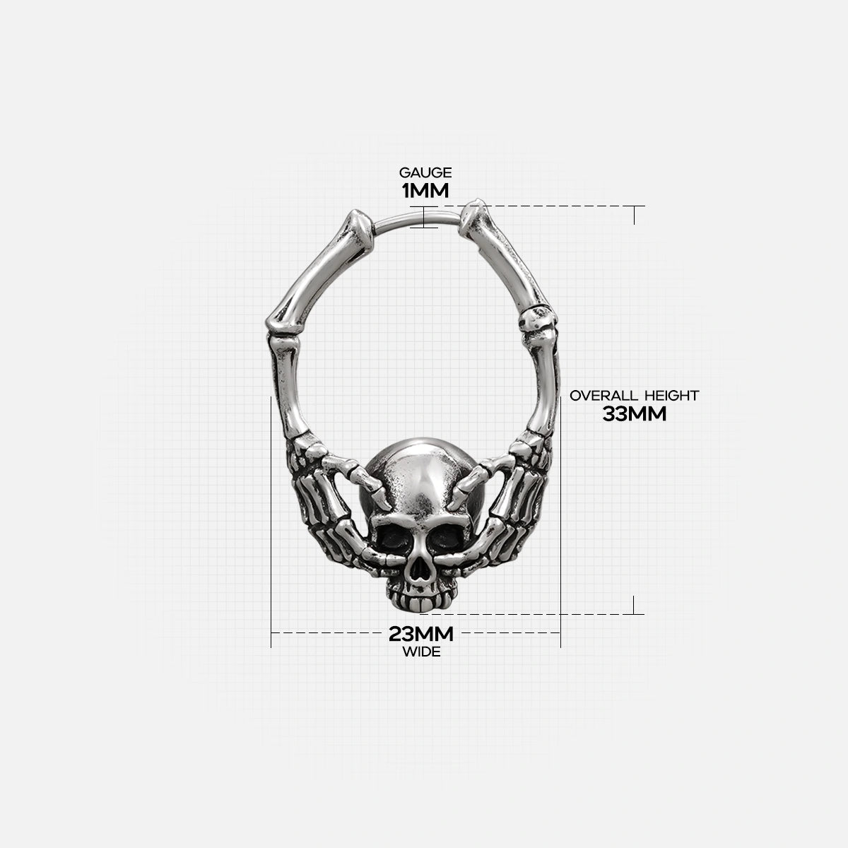 BONEGRIP SKULL EARRINGS
