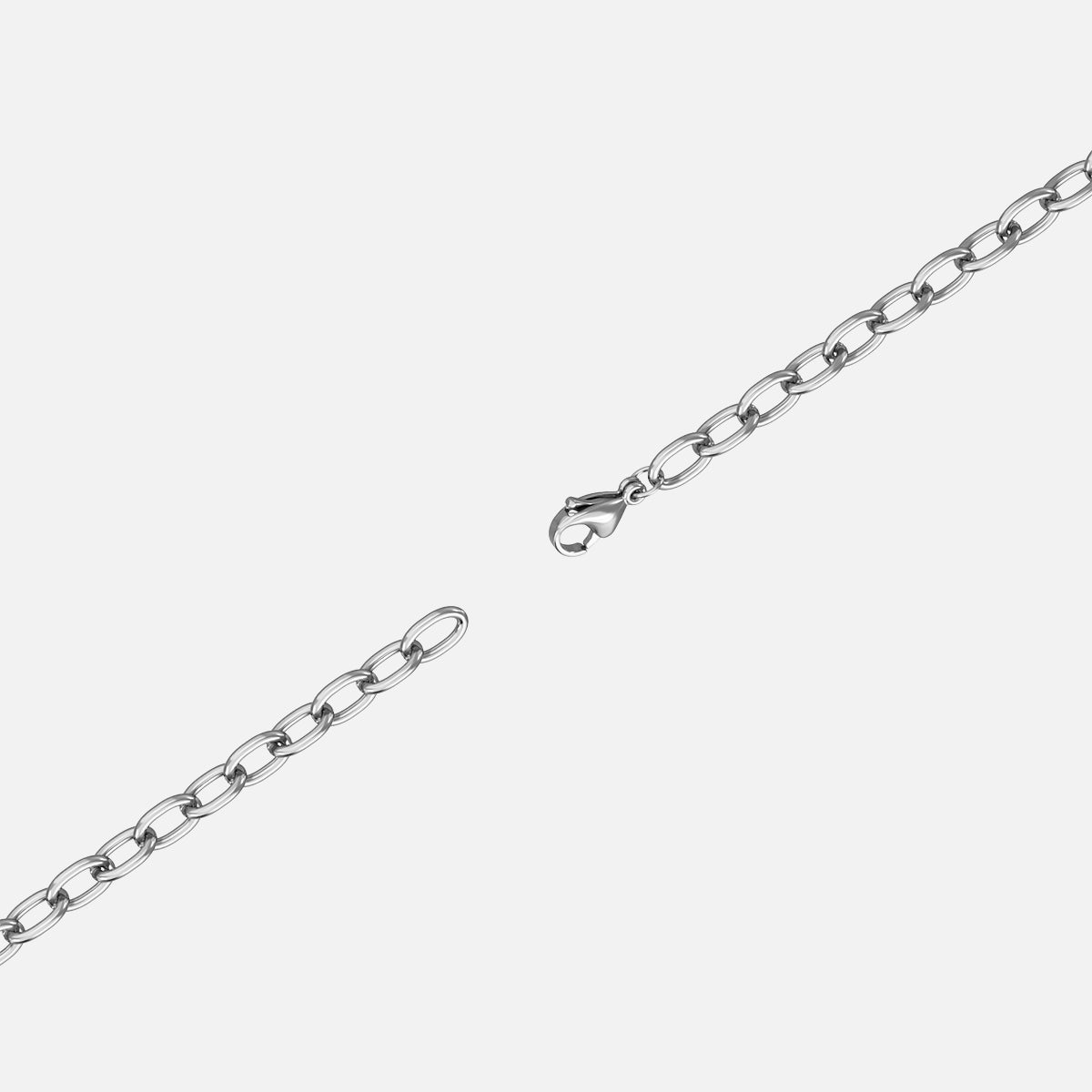 Silver extension chains for the Dual Prism necklace