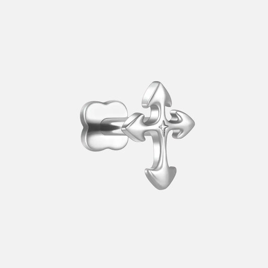 GOTHIC CROSS FLATBACK STUD