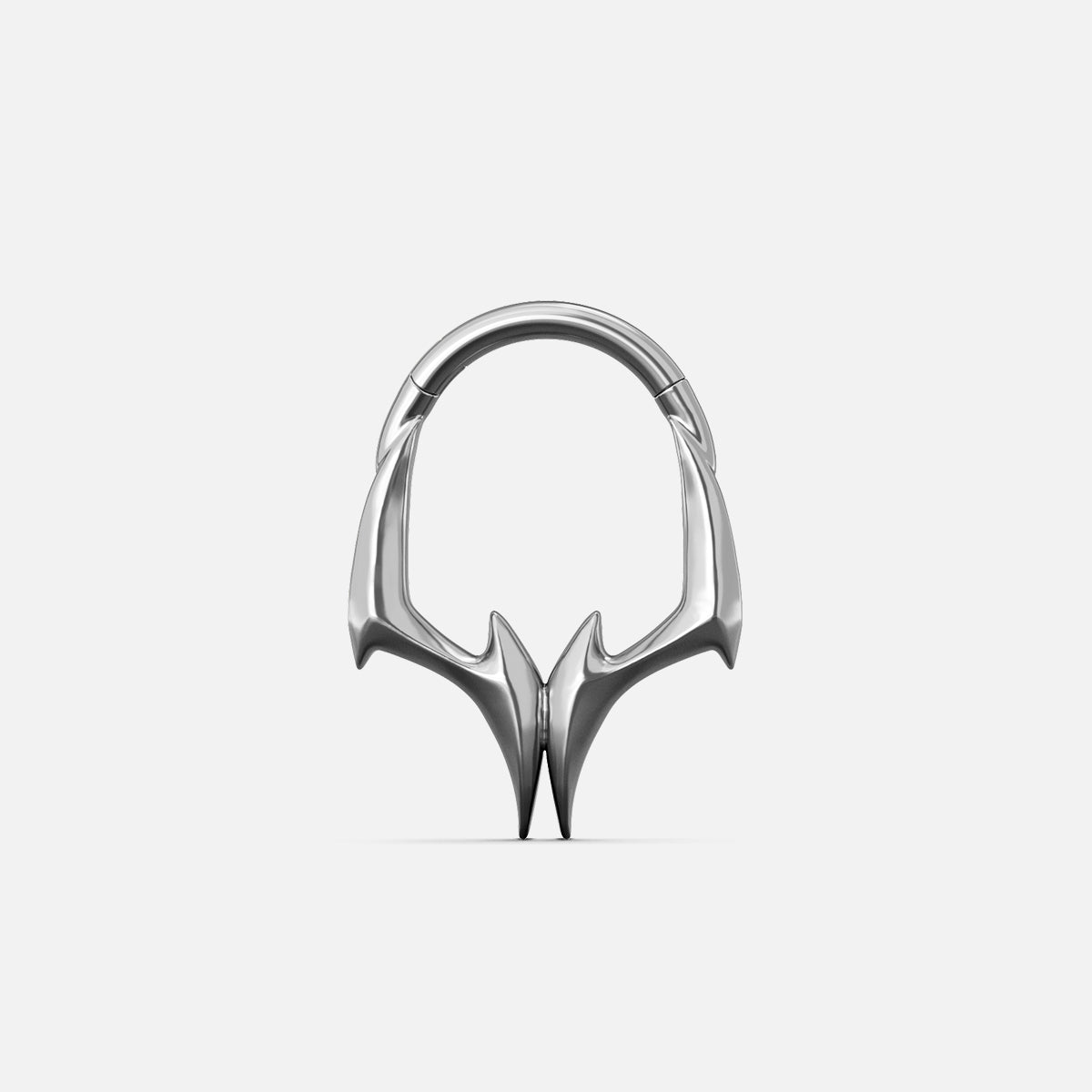 Silver-tone Gothic Talon Clicker with sharp claw-inspired points and an angular gothic silhouette.