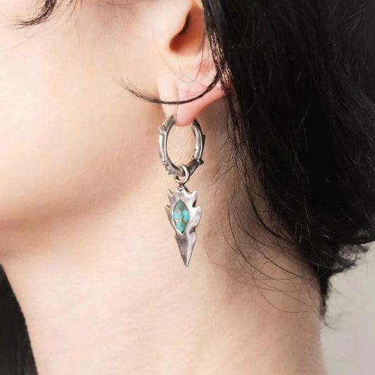KNAPPED STONE EARRINGS
