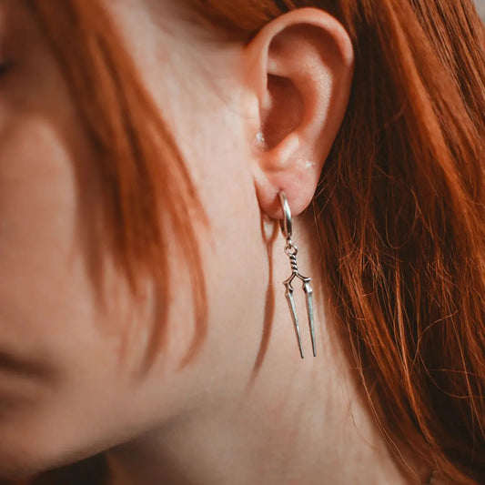 LONGINUS TWIN SPEAR EARRINGS (925 SILVER)