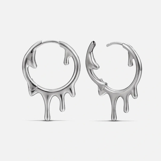 MOLTEN DROP EARRINGS (925 SILVER)