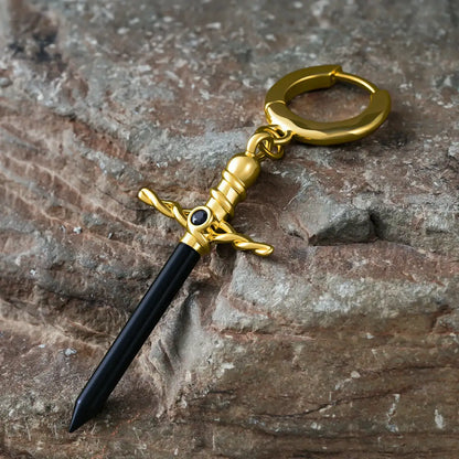 Punkyouth Arcane dagger earrings featuring black dagger pendants with wrapped hilts, product image 08