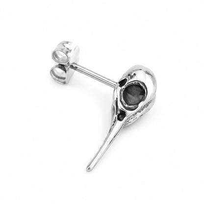 Carrion Bird Skull Ear Stud complete design on a white background.