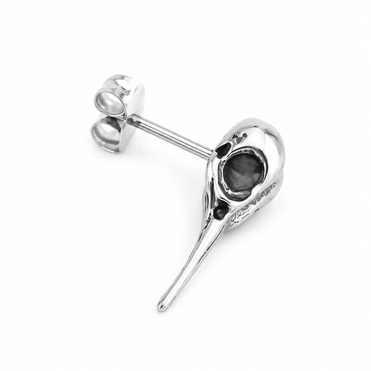 Carrion Bird Skull Ear Stud