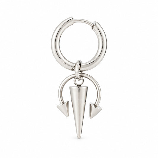 Trident Spike Hoop Earring
