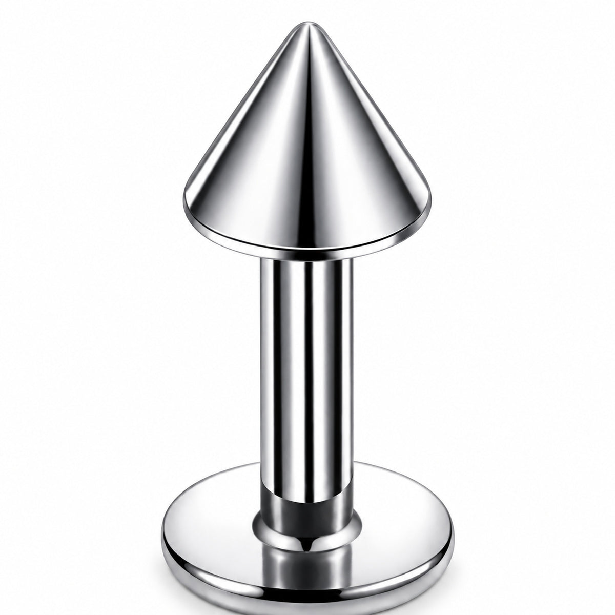Vertex Titanium Spike Flatback Stud close detail of the original design.
