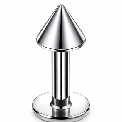 Vertex Titanium Spike Flatback Stud close detail of the original design.