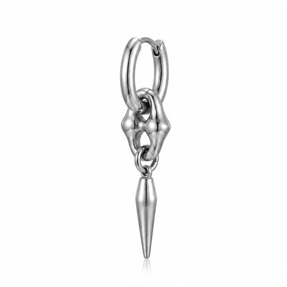 Ossuary Spike Hoop Earring complete design on a white background.