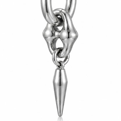 Ossuary Spike Hoop Earring close detail of the original design.