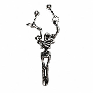 Bound Skeleton Dual-Point Ear Ornament