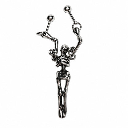 Bound Skeleton Dual-Point Ear Ornament complete design on a white background.