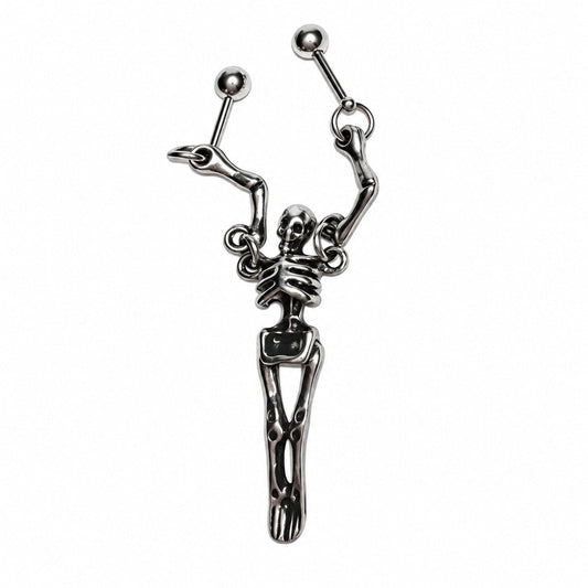 Bound Skeleton Dual-Point Ear Ornament