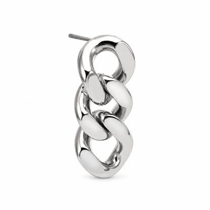 Cuban Link Drop Ear Stud complete design on a white background.