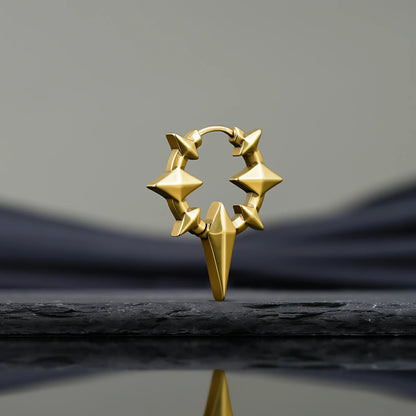 Punkyouth Celestial spike earrings featuring four-point stars and pointed hoop silhouettes, product image 12