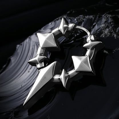 Punkyouth Celestial spike earrings featuring four-point stars and pointed hoop silhouettes, product image 13