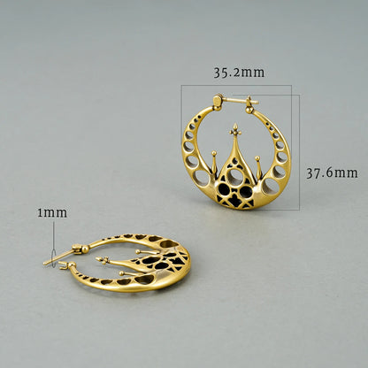 Punkyouth Gothic halo earrings dimensions and size guide