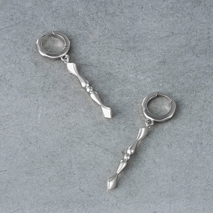 Punkyouth Regal spire earrings featuring sculpted huggie hoops and tapered spire pendants, product image 07