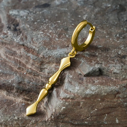Punkyouth Regal spire earrings featuring sculpted huggie hoops and tapered spire pendants, product image 10