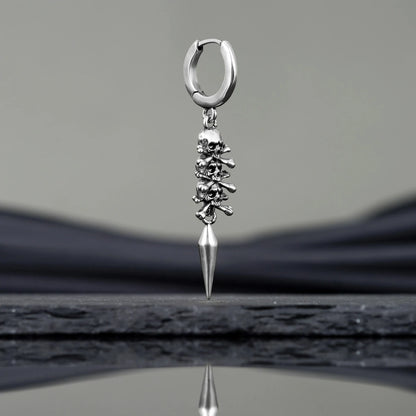 Punkyouth Skull relic earrings featuring skull-and-crossbones charms and long pointed drops, product image 11