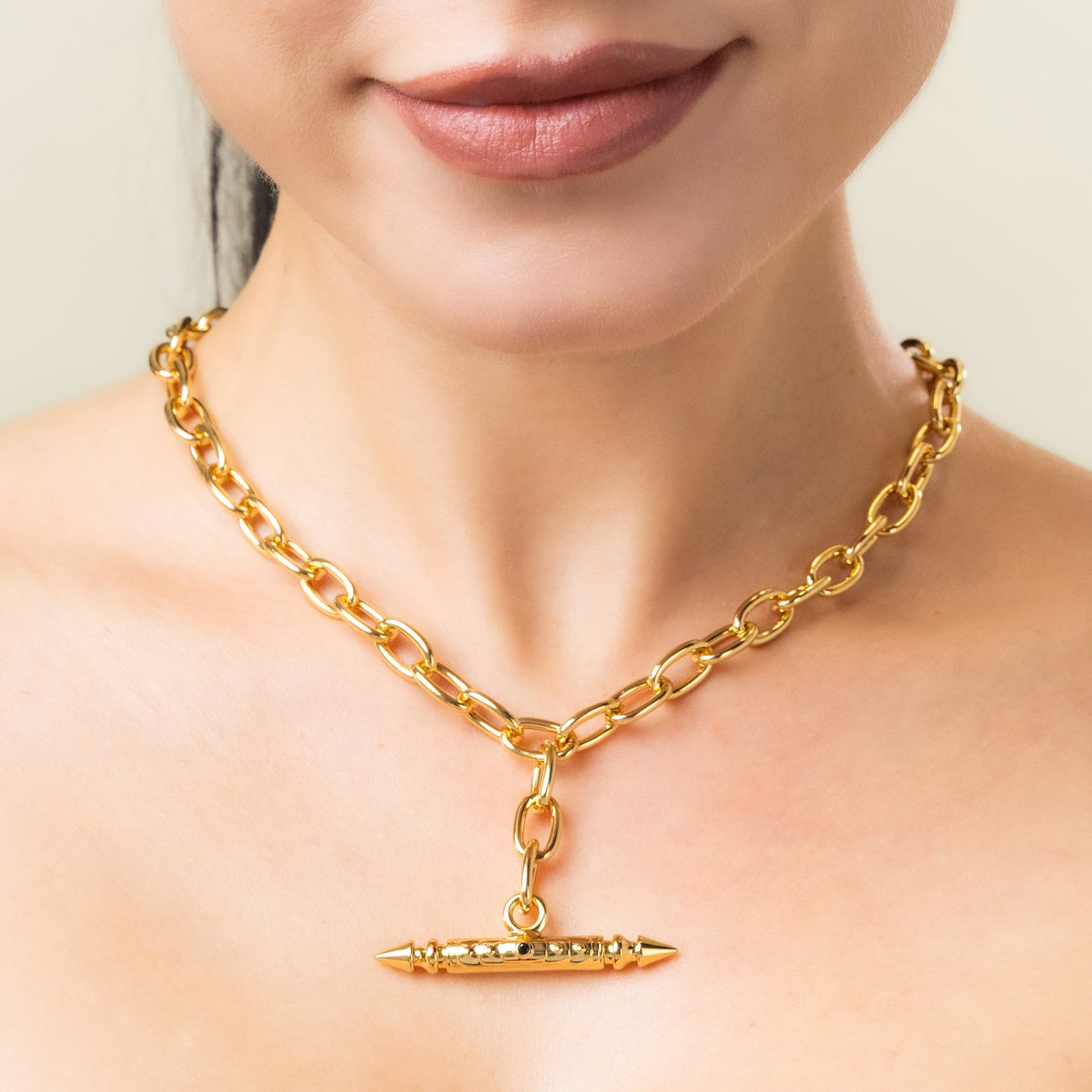 LAMINAR AXIS SPIKE CHAIN NECKLACE