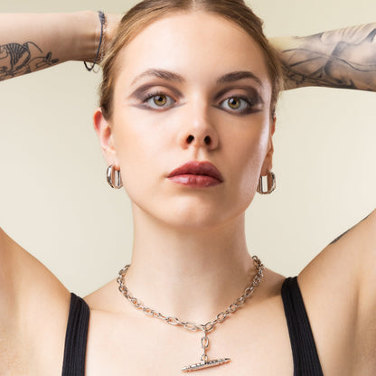 LAMINAR GUARD HOOP EARRINGS