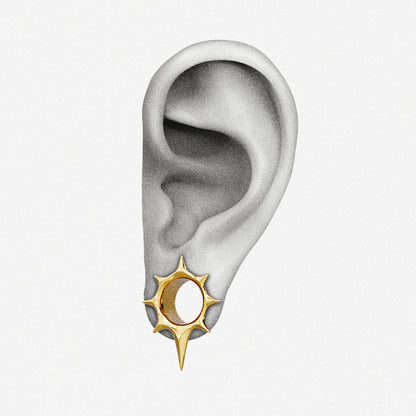 Gold Radiant Star tunnel shown in a stretched lobe illustration