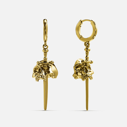 SKULL DAGGER EARRINGS