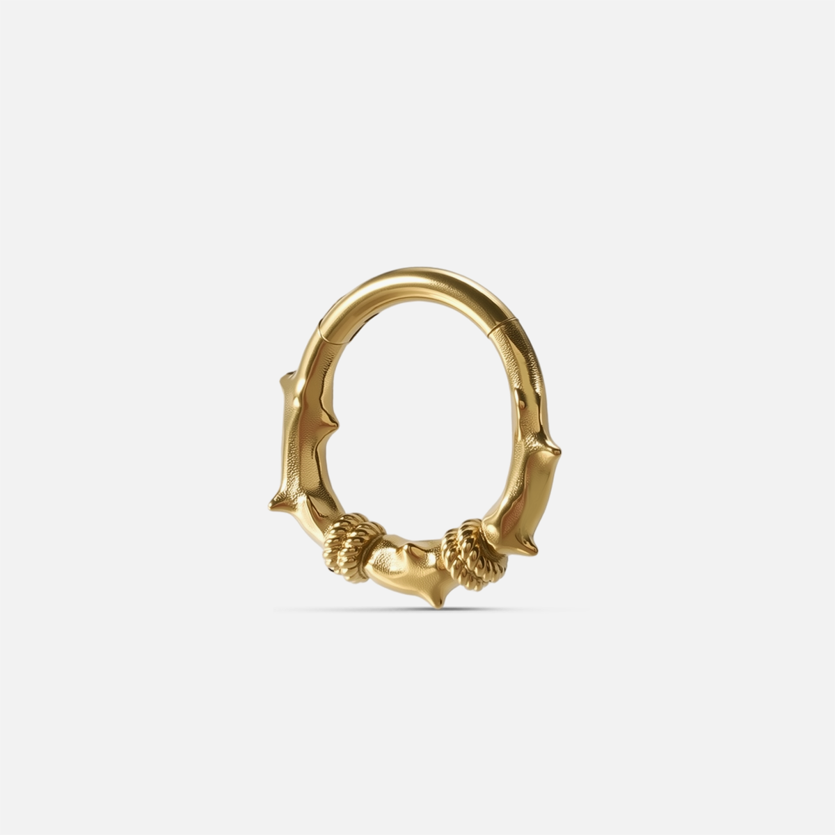 Gold Thorn Bramble Clicker with 18K gold PVD coating and sculpted thorn details